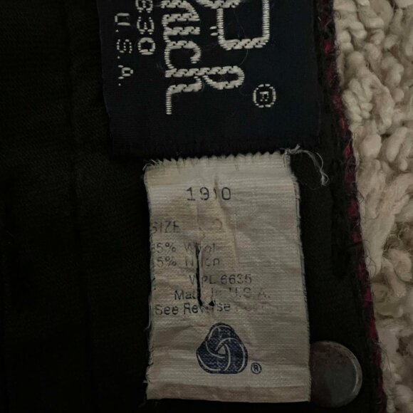 Woolrich Vintage 90s Wool Hunting Pants Trousers Red Plaid Mens 32 - Picture 4 of 12